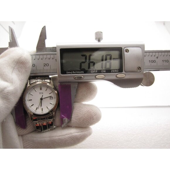 Women TFX by Bulova Quartz WR Analog 26mm Round Watch (H870) "New Battery" - Picture 2 of 10